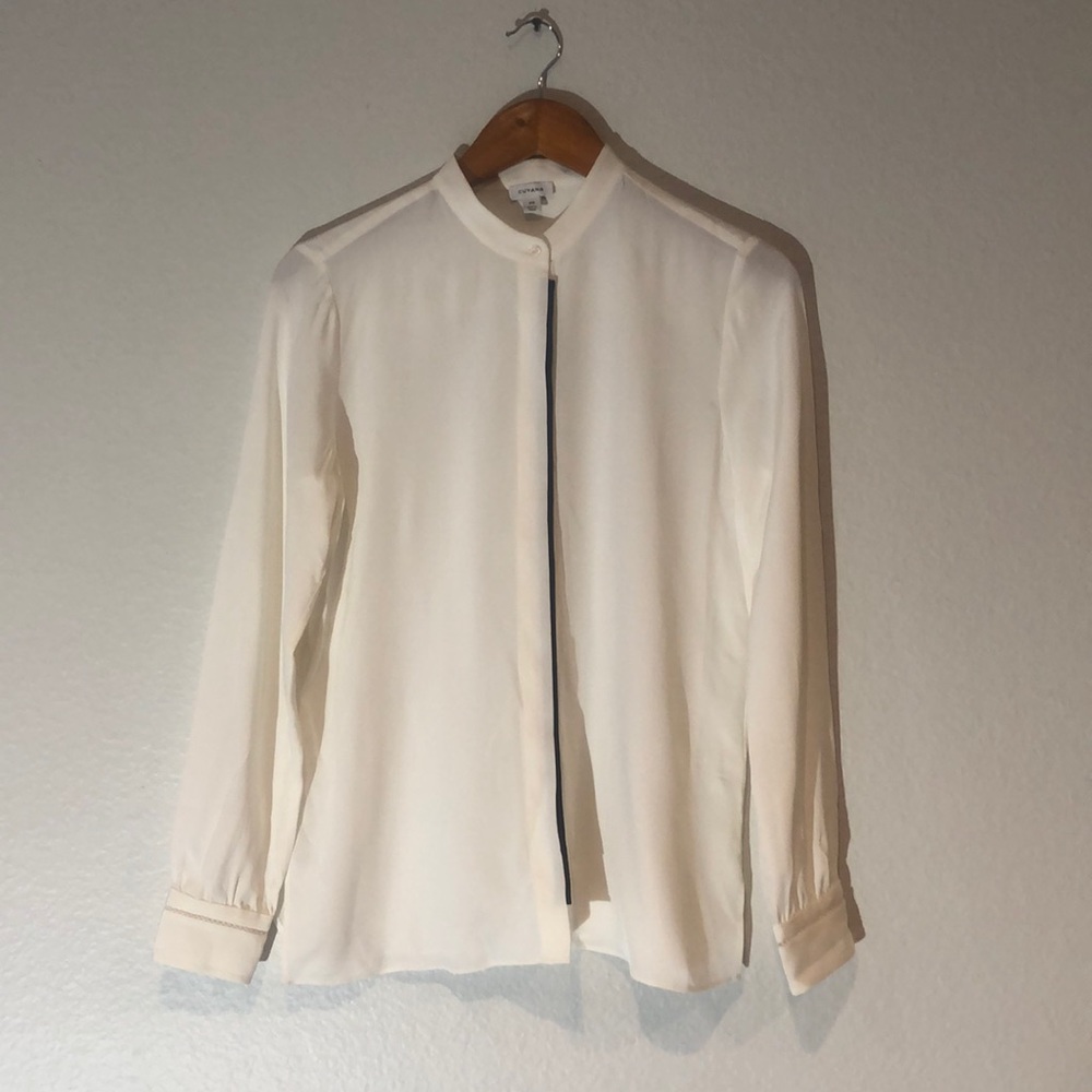 Cuyana White Silk Blouse